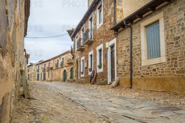 Castrillo de los Polvazares, Leon, Spain, May 2018: view on the streets and traditional stone