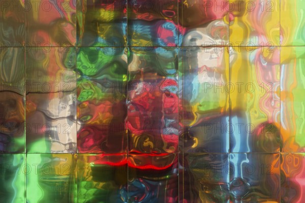 The colourful reflections in the convention centre, Montreal, Province of Quebec, Canada, North