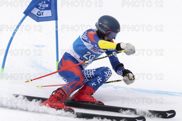 KAMCHATKA PENINSULA, RUSSIAN FAR EAST, APRIL 2, 2019: Russian Men's Alpine Skiing Championship,