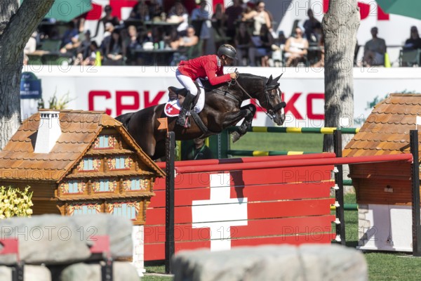 Pius Schwizer of Switzerland, riding Vancouver de Lanlore competes in the BMO Nations Cup during