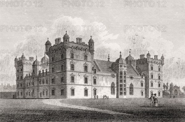 George Heriot's Hospital, Edinburgh, Scotland, 19th century, Views in Edinburgh by J. & H. S.