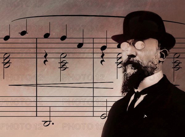 Erik Satie, 1866 – 1925, a French composer and pianist, notesheet for Gymnopédie No. 1, digitally