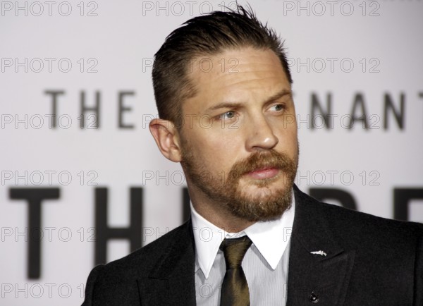 HOLLYWOOD, CA, Tom Hardy at the Los Angeles premiere of 'The Revenant' held at the TCL Chinese