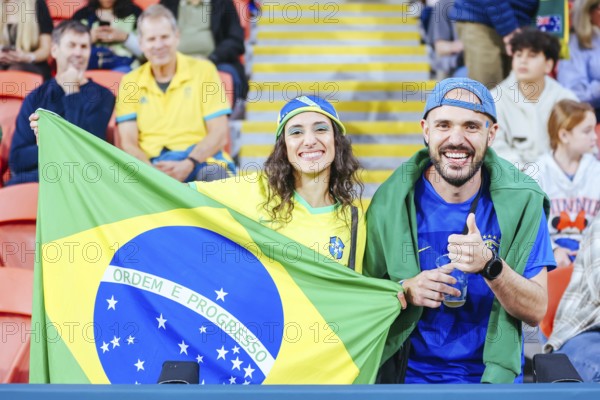 BRISBANE, AUSTRALIA, JULY 29: Fans as Brazil plays France at the FIFA Women's World Cup Australia &