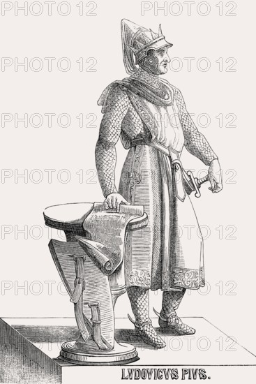 Louis the Pious, Louis le Pieux, 778-840, also called the Fair, and the Debonaire, son of