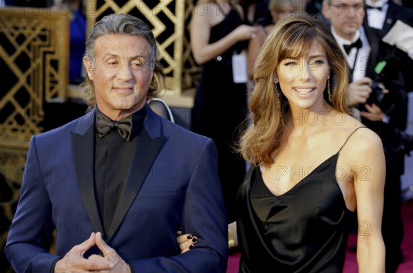 Sylvester Stallone and Jennifer Flavin at the 88th Annual Academy Awards held at the Hollywood &