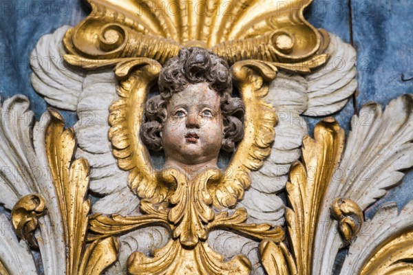 Angel in the abbey church, St. Stephanus and St. Vitus, Abbey Castle Corvey, Hoexter, North Rhine