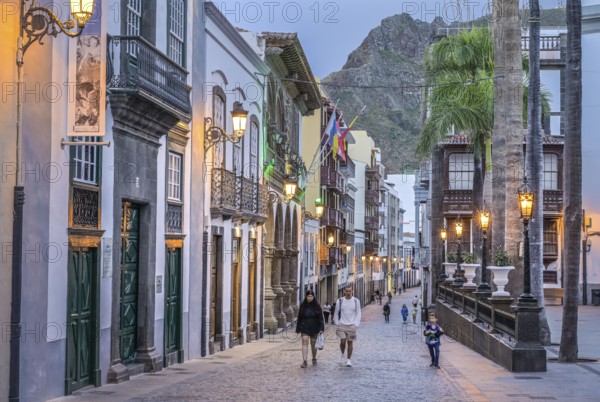 Calle O'Daly, Calle Real, Plaza de Espana, Old Town, Santa Cruz de La Palma, La Palma, Spain,