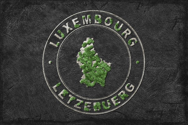Map of Luxembourg Reforestation Green Agenda, Climate Message