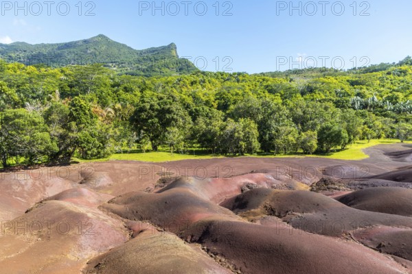 The beautiful Seven Coloured Earth (Terres des Sept Couleurs), near Chamarel, Island Mauritius,