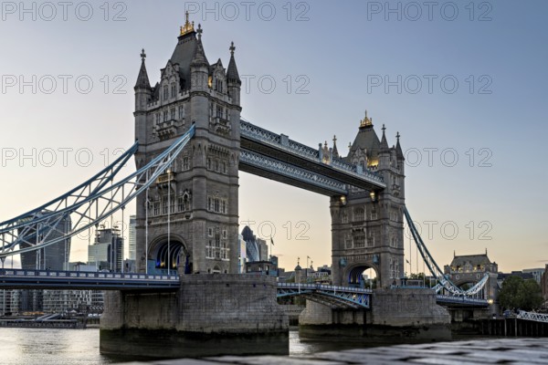 Tower Bridge in the evening light, London, England, Great Britain