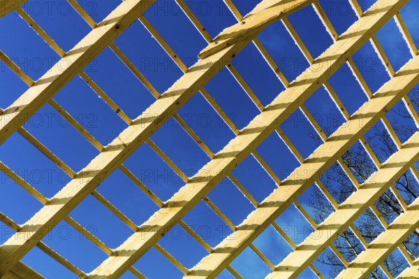 Roof construction made of wood, symbolic photo for home ownership, house construction and house