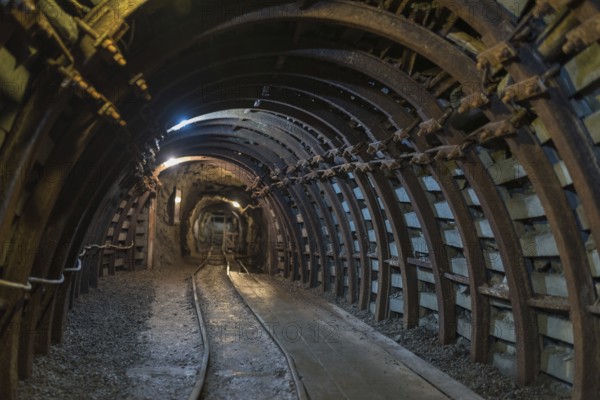 Underground corridor in an old gold mine and arsenic