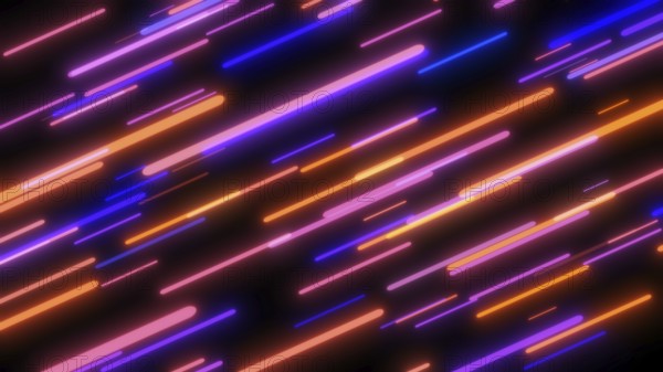 Colorful flying neon lights abstract background. Bright neon line designed background. texture with