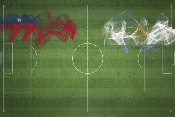 Samoa vs Argentina Soccer Match, national colors, national flags, soccer field, football game,