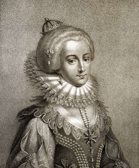 Elizabeth Stuart, the Winter Queen, 1596 - 1662, as the wife of Frederick V, Elector Palatine,