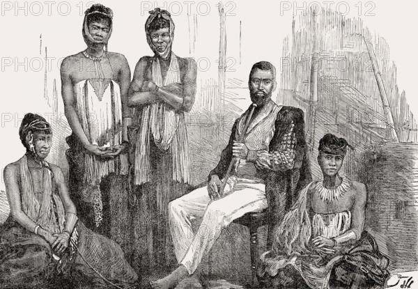 Mgolombane Sandile and his Wives, 1820–1878, a Chief of the Ngqika, Xhosa nation, South Africa,