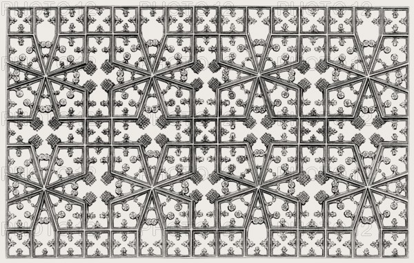 Ceiling of The Star Chamber, Court of Justice, Royal Palace of Westminster, London, England, 17th