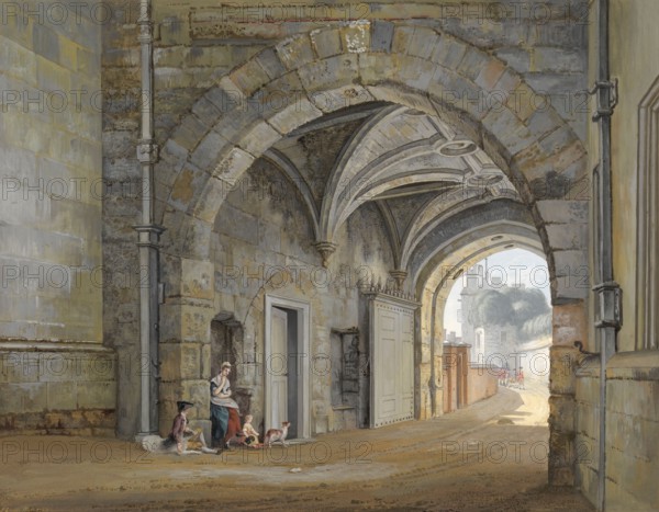 Norman Gate at Windsor Castle, 1767, royal residence at Windsor, Berkshire, England, UK, after Paul
