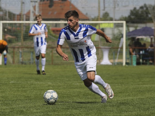 German-Kosovar footballer Enis Bytyqi at a charity game 2019 in Magdeburg, German-Kosovar soccer