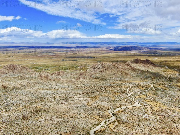 Aerial view of Joshua Tree National Park. American national park in southeastern California.