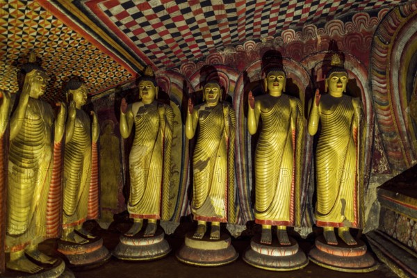 The golden temple of Dambulla is world heritage site and has a total of a total of 153 Buddha