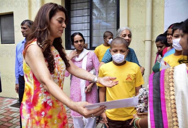 Bollywood actor Juhi Chawla during the inauguration of St Jude India Childcare centre in Mumbai,