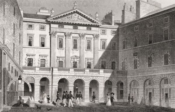 Royal Exchange, High Street, Edinburgh, Scotland, 19th century, from Modern Athens by Th. H.