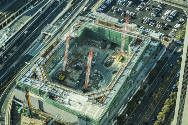 Construction site of the Yokohama Minato Mirai. Shooting Location: Yokohama-city kanagawa