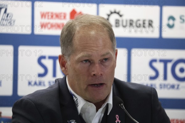 Head Coach / coach Steve Walker (SERC Wild Wings) at the press conference, PK after the game of DEL