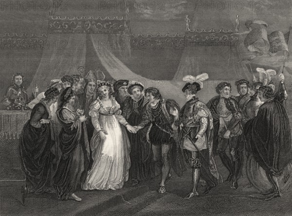 Catherine of Valois presented to her future husband Henry V of England, Great Britain