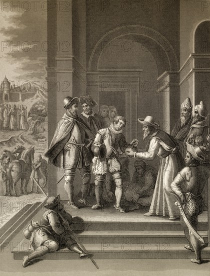 The Parable of the Prodigal Son, New Testament, steel engraving 1853, digitally restored