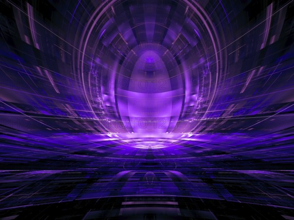 Concept virtual reality, sci fi or esoteric background - abstract computer generated 3d