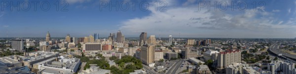 Aerial View of the city of San Antonio. The city is the seventh-most populous in the United States,