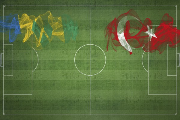 Saint Vincent and the Grenadines vs Turkey Soccer Match, national colors, national flags, soccer