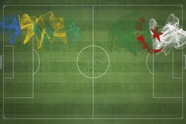 Saint Vincent and the Grenadines vs Algeria Soccer Match, national colors, national flags, soccer