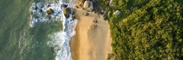 Balneario Camboriu in Santa Catarina. Taquaras Beach and Laranjeiras Beach in Balneario Camboriu.