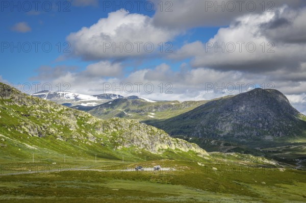 Fascinating natural landscape in Jotunheimen in the summertime in Norway. Great natural landscape