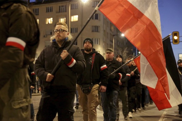 Sofia, Bulgaria - February 16, 2019: Members and supporters of nationalist organizations
