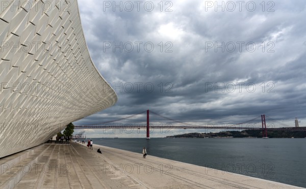 LISBON, PORTUGAL, October 19, 2018: The modern MAAT (Museum de Arte, Arquitetura e Tecnologia)