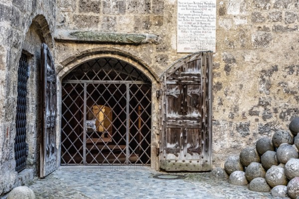 Burghausen, Germany, August 10, 2022, Inside iconic Burghausen castle in Bavaria, the longest