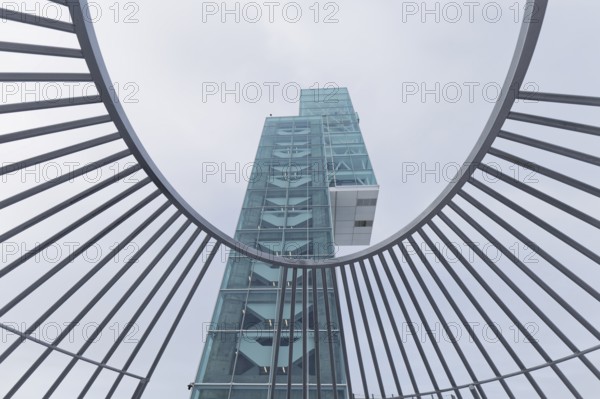Architecture, new modern observation tower in the Old Port, Montreal, Province of Quebec, Canada,