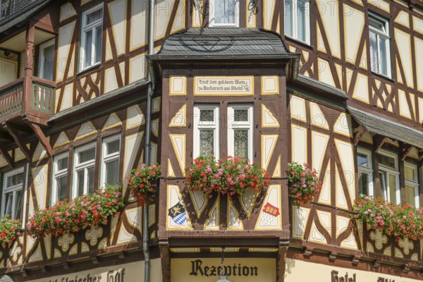 Old building, half-timbered house, Hotel Restaurant Altkölnischer Hof, Blücherstraße, Oberstraße,