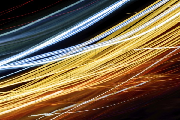 Night city street lights background and street lights blur bokeh, Colorful circles of light