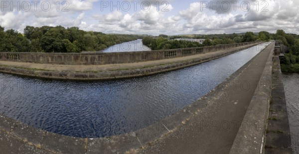 Lune Aqueduct carries the Lancaster Canal over the River Lune, Lancashire, England, United Kingdom,