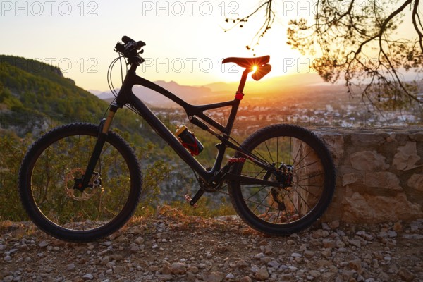 Denia Alicante from Montgo with MTB bicycle mountain bike Camino Colonia track