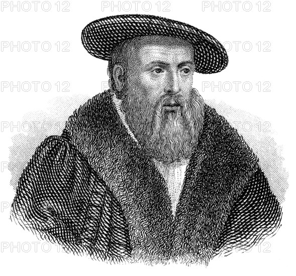 Portrait of Johannes Kepler or Keppler, 1571 - 1630, a German philosopher, mathematician,