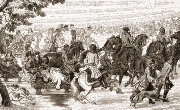 The Great Sleigh Drive, Frederick William the Great pursues Swedish troops across the frozen