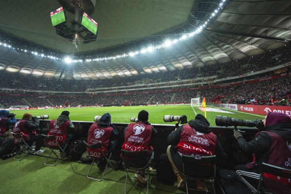 WARSAW, POLAND - NOVEMBER 17, 2023: Qualifications for UEFA Euro 2024. Match Poland - Czech
