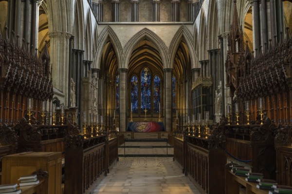 Salisbury, United Kingdom, 8 September, 2022: view of the choir in the historic Salisbury
